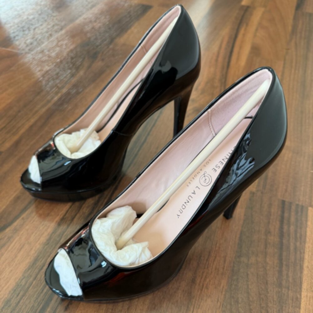 Chinese Laundry Holliston Black Patent Heels - Size 7.5